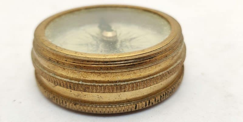 Stanley London Pocket Compass 1885. Messing