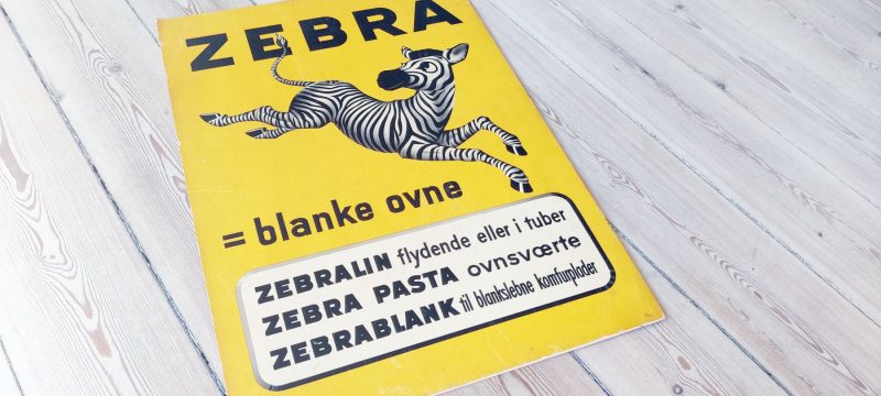 Zebra Ovnsværte. Blanke ovne. Papskilt
