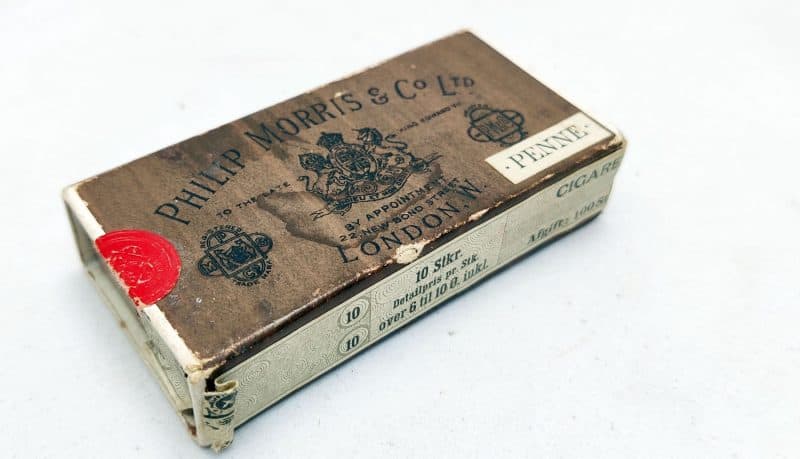 Philip Morris & Co Ltd. papæske. 10 stk Cigarer (tom)
