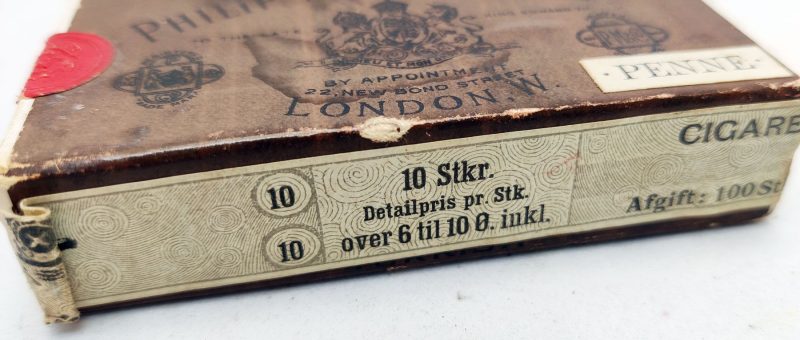 Philip Morris & Co Ltd. papæske. 10 stk Cigarer (tom)