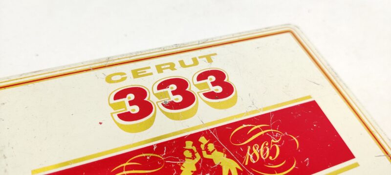 Cerut 333. Blikdåse. Petersen & Sørensens Cigar & Tobaksfabrikker A/S