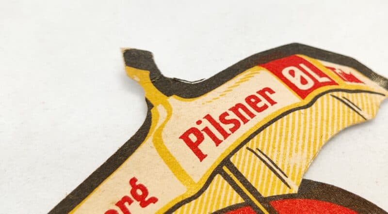 Tuborg Pilsner Flaskepynt (Sol) i pap (Sæt af 2)