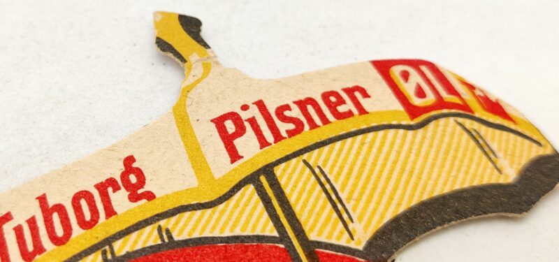 Tuborg Pilsner Flaskepynt (Sol) i pap (Sæt af 2)