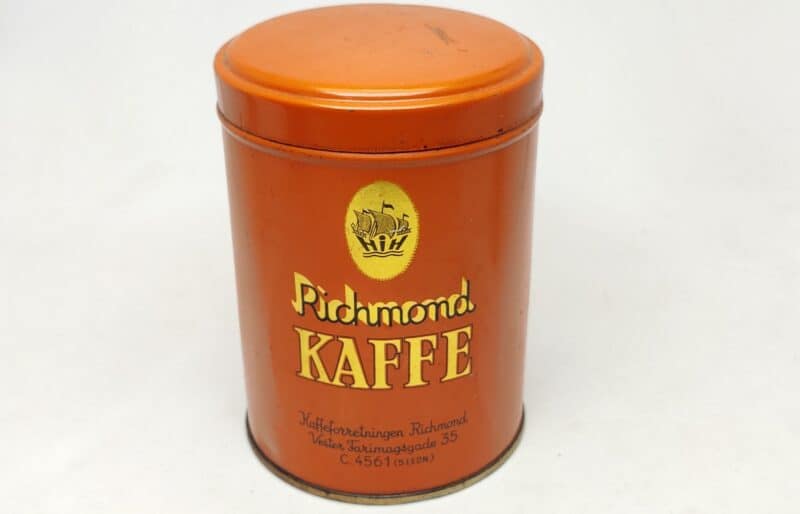 Kaffeforretningen Richmond Vester Farimagsgade 35 C 4561. Richmond Kaffe. Kaffedåse