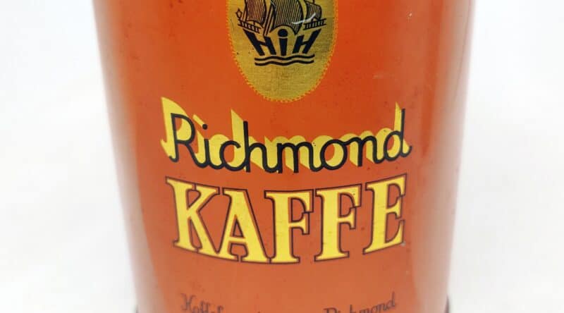 Kaffeforretningen Richmond Vester Farimagsgade 35 C 4561. Richmond Kaffe. Kaffedåse