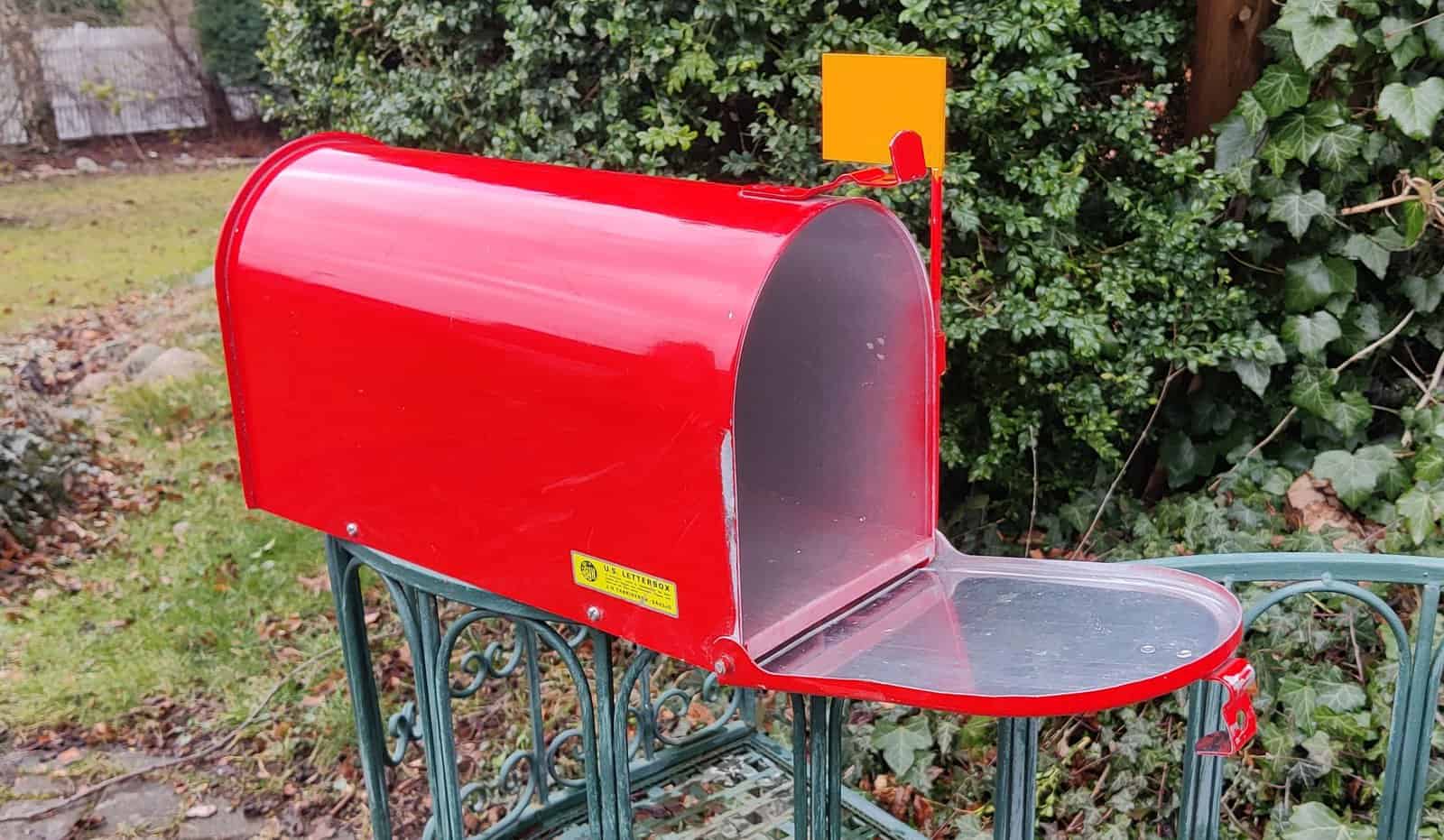 Male Læsbarhed foretage U.S. Letterbox. Amerikansk postkasse. Made in Sweden. J. H. Fabrikerna  Sävsjö – Finurlium