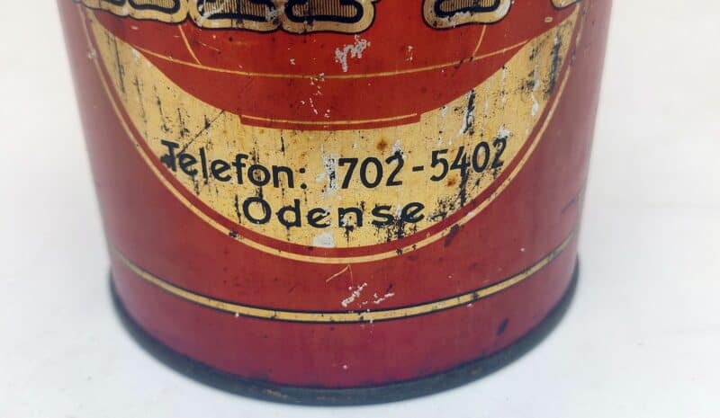 Laur. Winther Kaffe. Telefon 702-5402 Odense. Kaffedåse