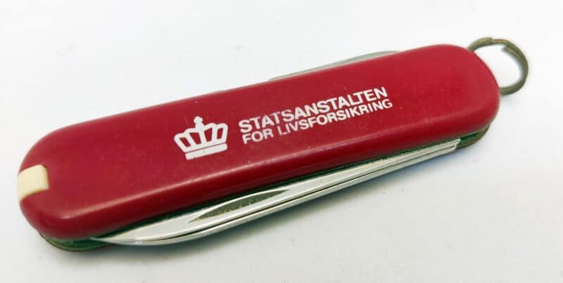 Statsanstalten for Livsforsikring. Victorianox kniv