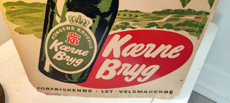 KB Kærne Bryg. Forfriskende, Velsmagende, Let. Papskilt