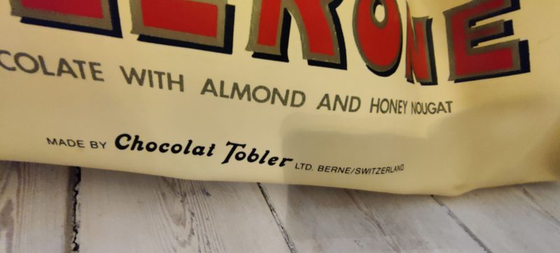 Toblerrone reklametaske, formet som en toblerrone