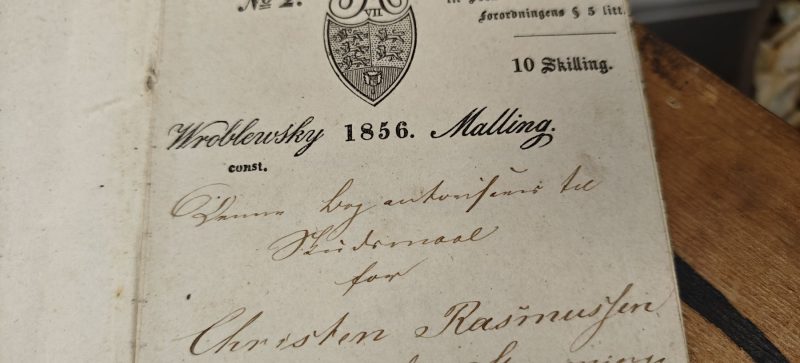 Skudsmaalsbog for 1856 og frem for en Christian Rasmussen fra Maribo