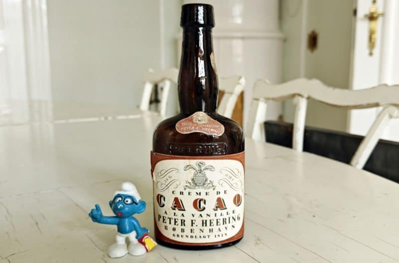 Flaske. Cacao A la vanille. Peter F. Heering (uden indhold)