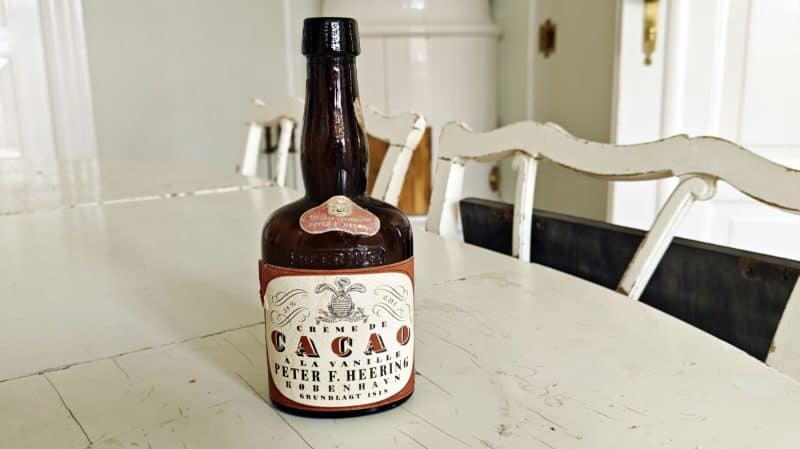 Flaske. Cacao A la vanille. Peter F. Heering (uden indhold)