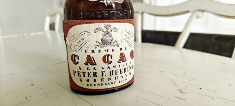 Flaske. Cacao A la vanille. Peter F. Heering (uden indhold)