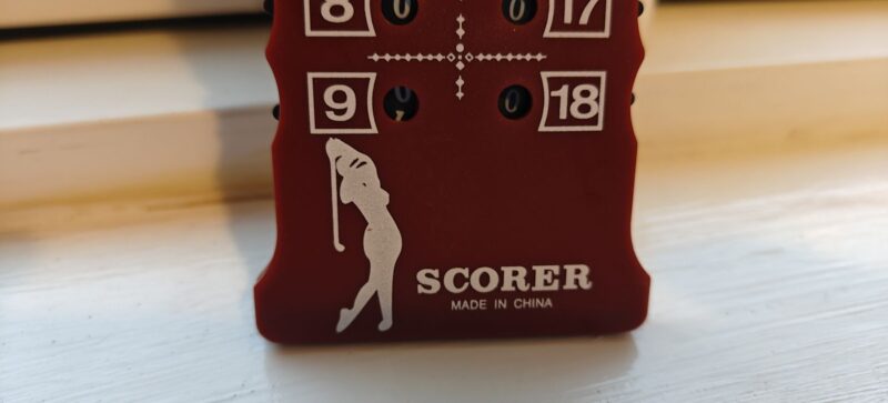 Scorer. Tælleapparat til at holde styr på skoren i Golf