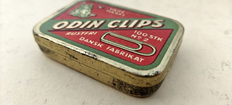 Odin Clips. Gammel blikdåse