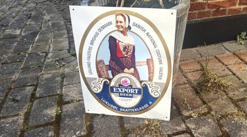 Blikskilt fra Lolland Falsters Bryghus