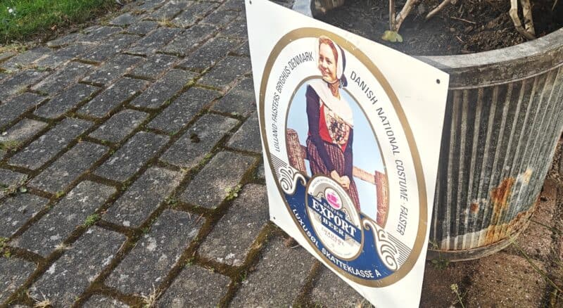 Blikskilt fra Lolland Falsters Bryghus