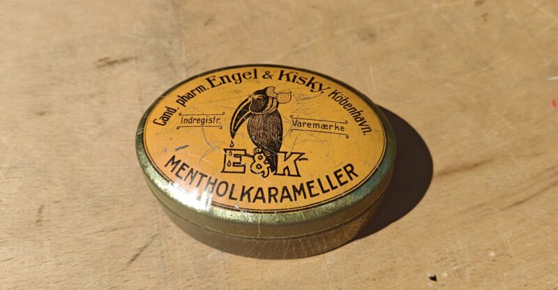 Engel & Kisky. Mentholkaralmeller. Blikdåse