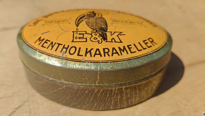 Engel & Kisky. Mentholkaralmeller. Blikdåse