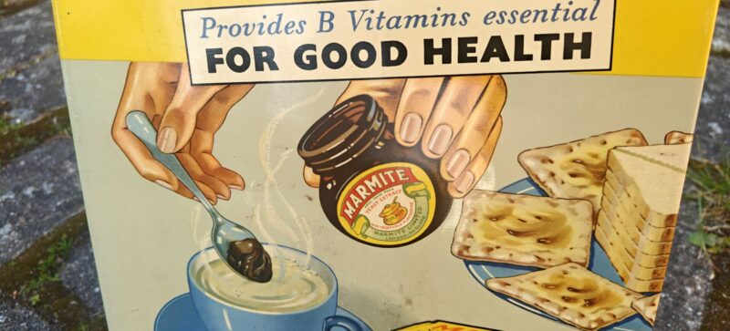 Marmite. For good Health! Engelsk blik reklameskilt