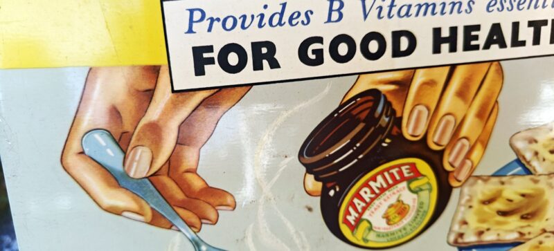 Marmite. For good Health! Engelsk blik reklameskilt