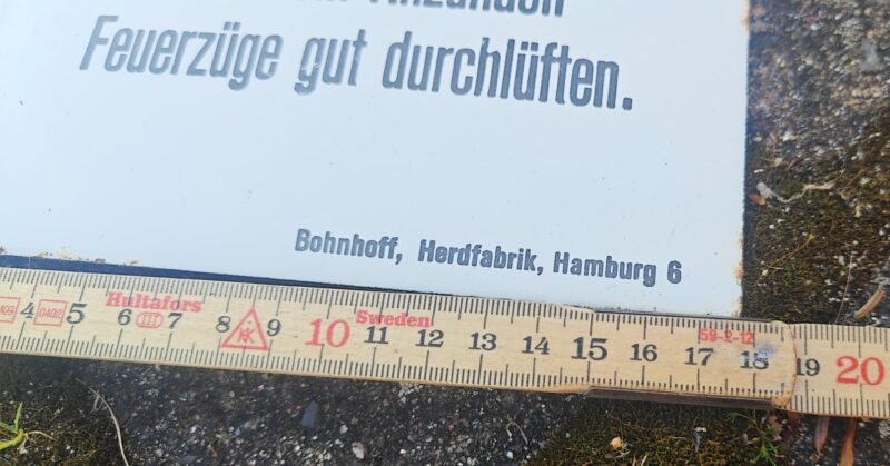 Achtung! Explosionsgefarh! Tysk Emaljeskilt