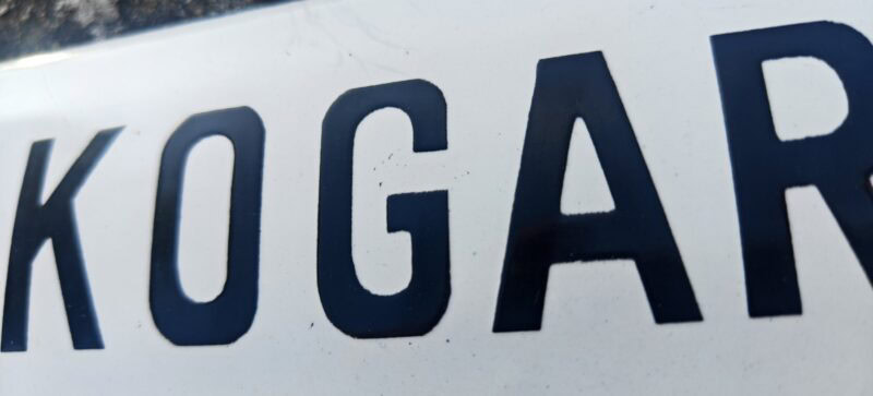 Skogarn. Emaljeskilt. Gammelt og fejlfrit