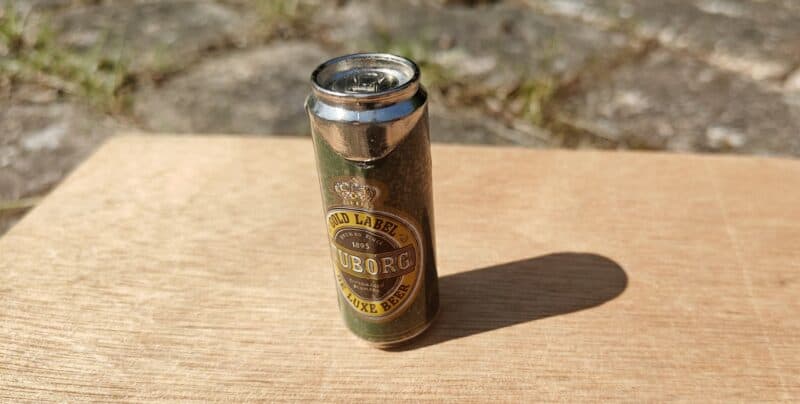 Tuborg Gold Label. Reklamelighter i miniaturedåse