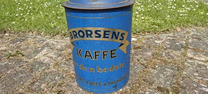 Brorsens Kaffe er den bedste. Aalborg Kaffe & Thehandel. Købmandsdåse