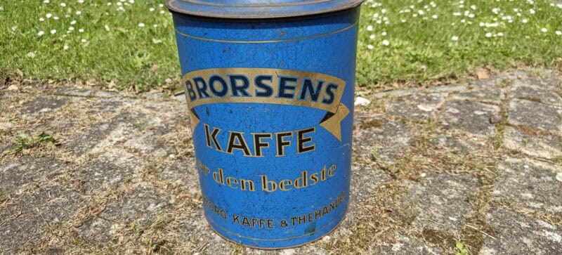Brorsens Kaffe er den bedste. Aalborg Kaffe & Thehandel. Købmandsdåse