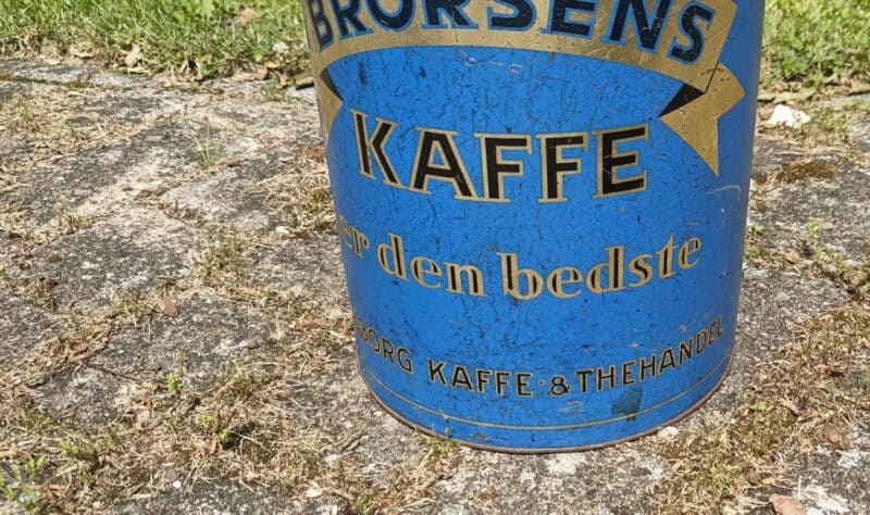 Brorsens Kaffe er den bedste. Aalborg Kaffe & Thehandel. Købmandsdåse