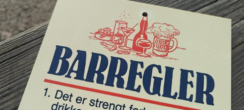 Humørskilt. Barregler. Plast