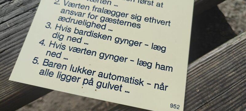 Humørskilt. Barregler. Plast