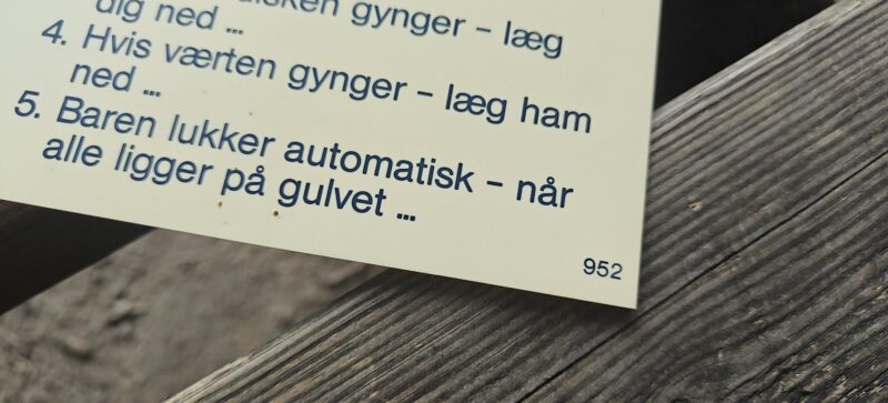 Humørskilt. Barregler. Plast