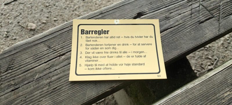 Humørskilt. Lille. Barregler. Plast