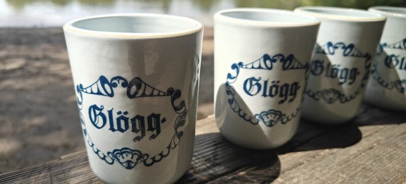 Knabstrup julekrus til Gløgg. Keramik. Sæt af 5 stk