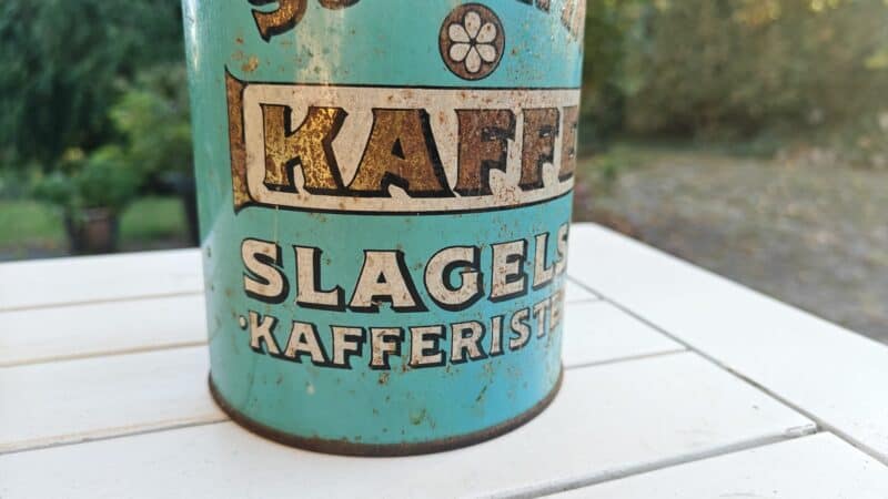 Dekorativ kaffedåse fra Slagelse Kafferisteri