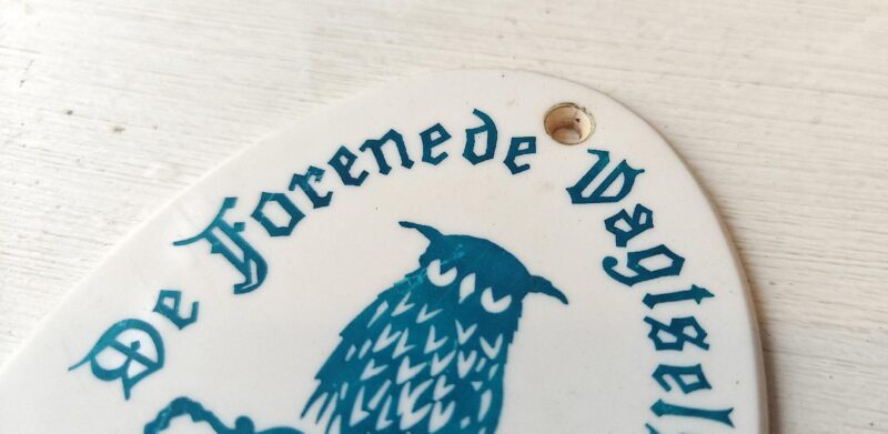 Dørskilt. De forenede Vagtselskaber (oval, plast) Grøn udgave