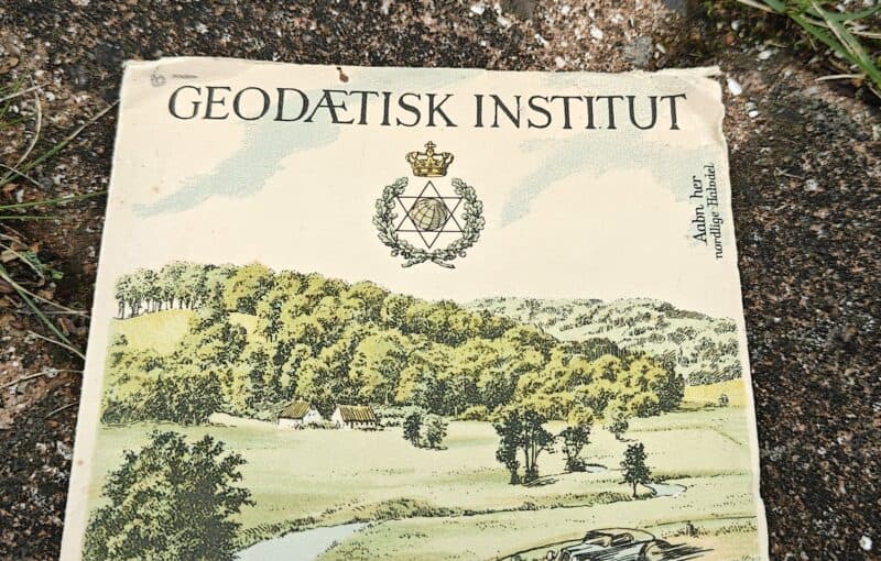 Gammelt Færdelskort fra Geodæisk Institut No. 4 (Randers- / Aarhusområdet)