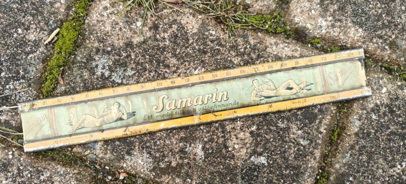 Lineal med reklame for Samarin